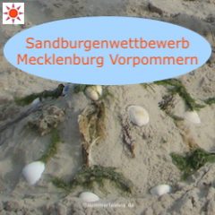 Sandburgenwettbewerb Auf die Schippe fertig los